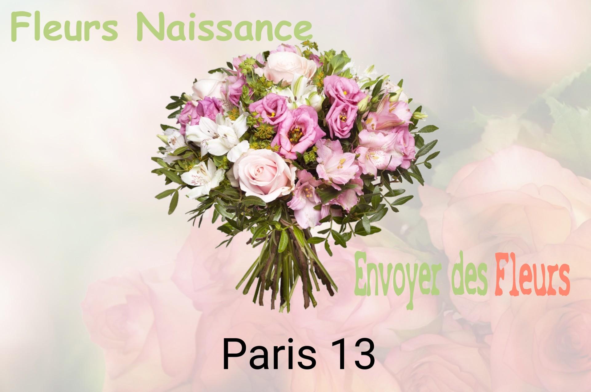 Bouquet de fleurs de naissance livré à Paris-13