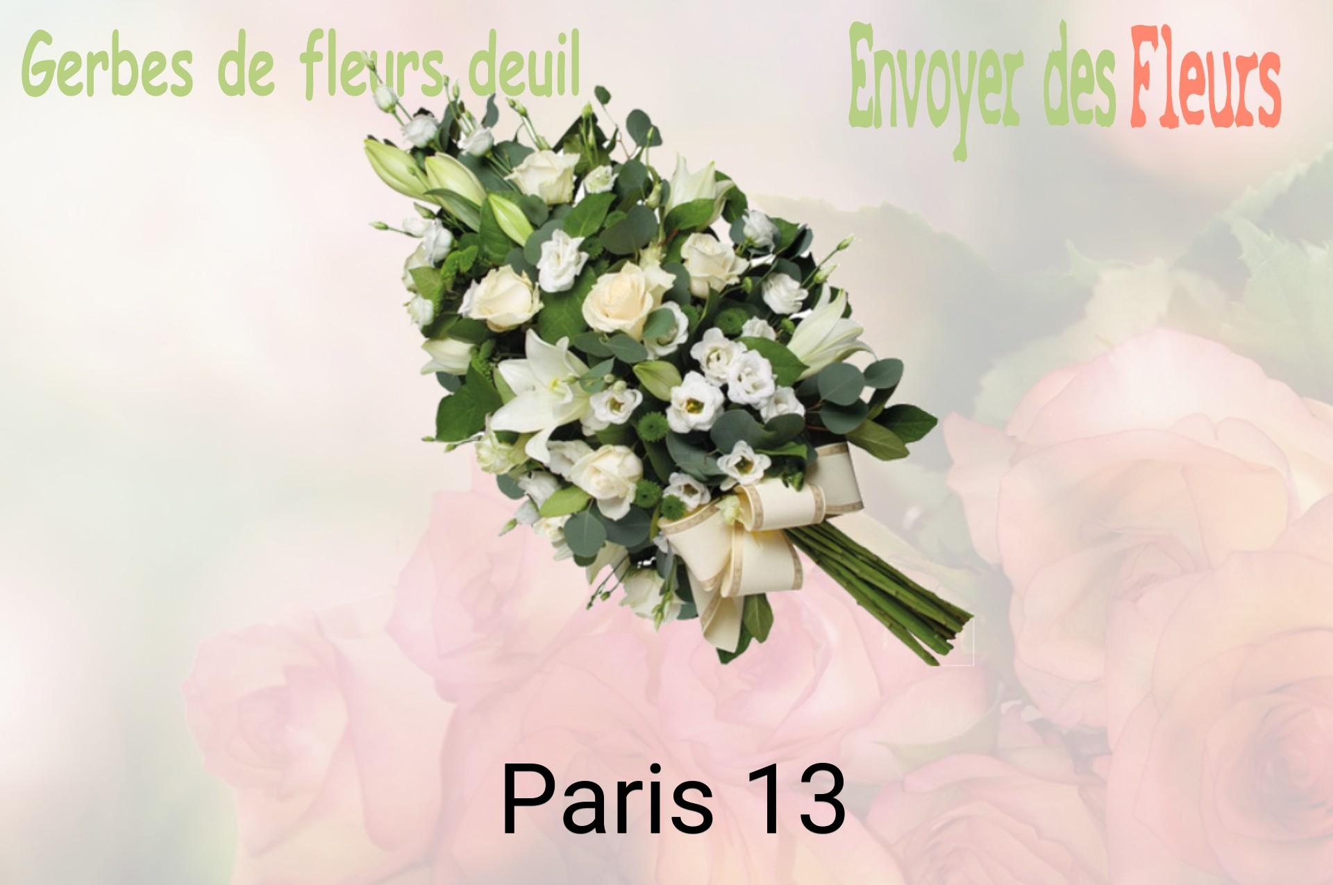 Gerbe de fleurs de deuil livrée à Paris-13